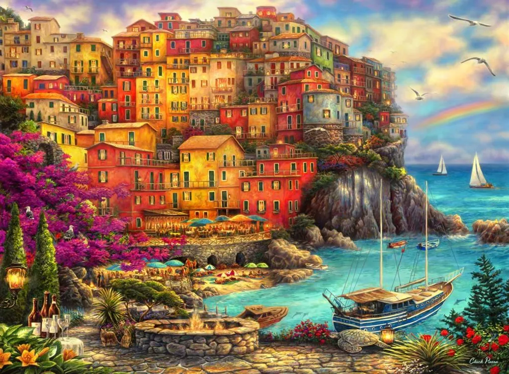 Puzzle adulte 2000 pièces paysage Cinque Terre par Grafika Artist