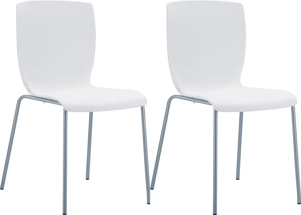 Chaise de bistrot légère en alu lot de 2 pour éviter la rouille blanc