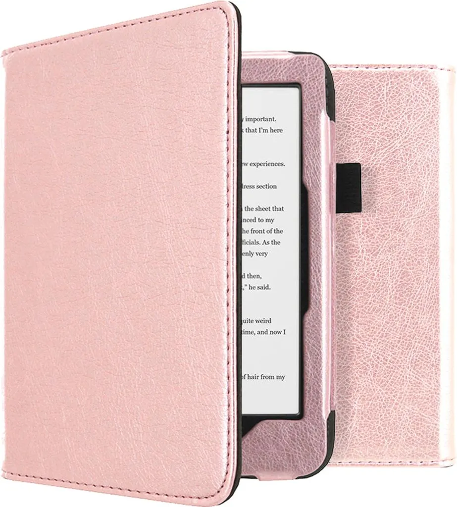 Custodia Flip imoshion Kobo Clara HD - Oro Rosa con Auto Sleep