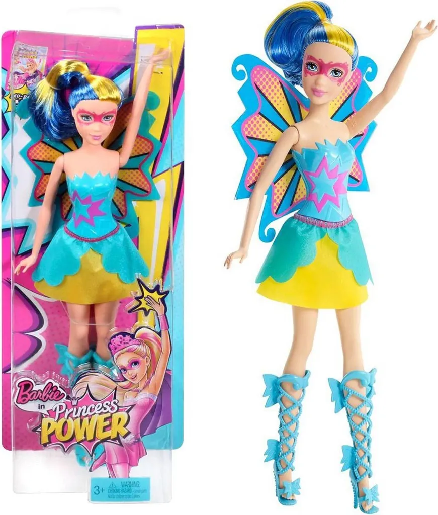 Mattel CDY67 Barbie La Super Princesse Poupée Amie Bleue et Jaune