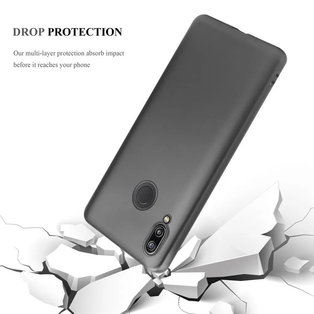 Cadorabo Custodia Per Huawei P20 Lite – Grigio Metallizzato, Cover Sottile In Silicone TPU Antiurto, Bordo Protettivo 1,2 Mm - 4