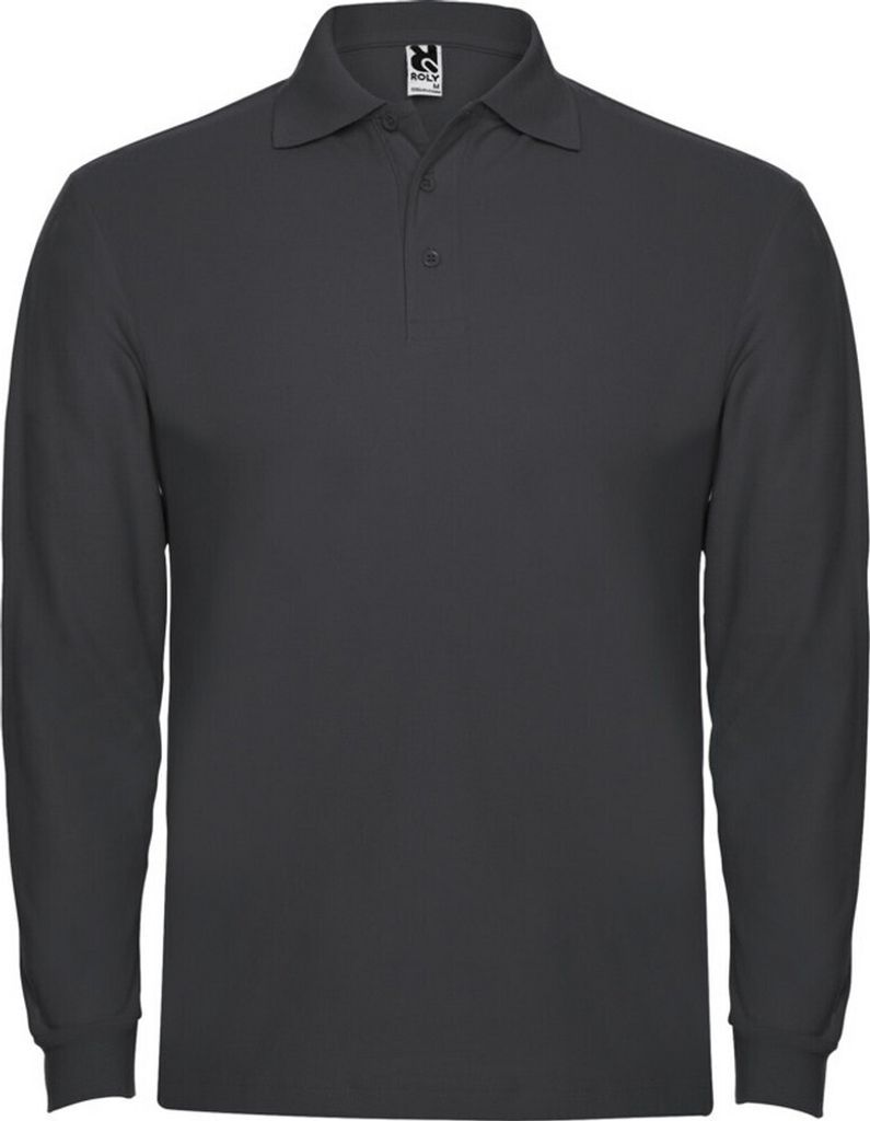 Roly - "Estrella" Poloshirt für Herren Langärmlig PF4296 (XXL) (Bleigrau Dunkel)