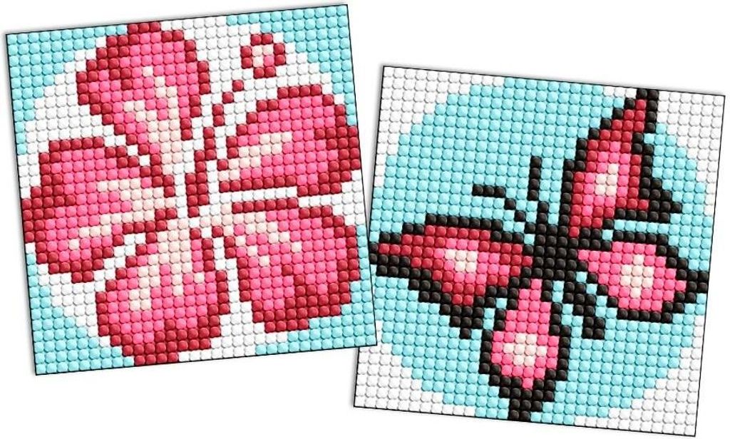 Diamant-Mosaik-Aufkleber für Kinder – Farbe: Rosa – Ideyka