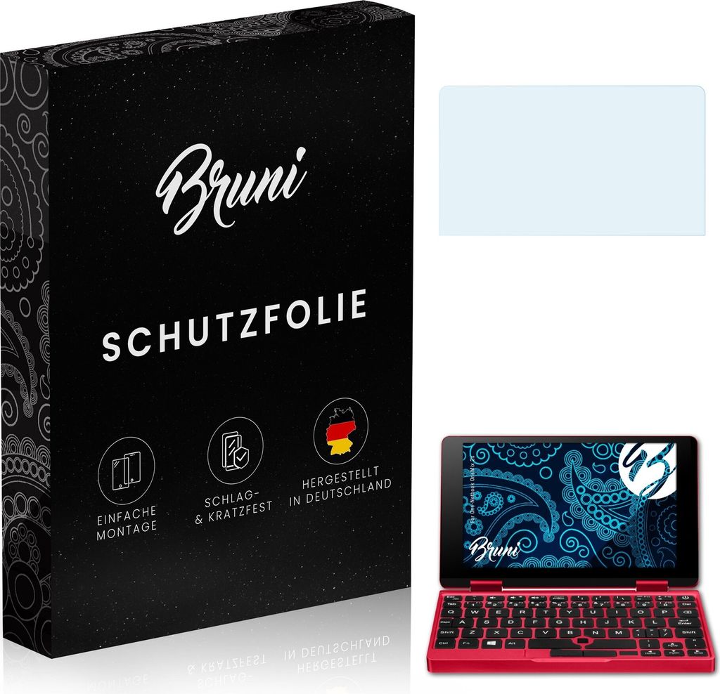 Bruni Basics-Clear 2x Schutzfolie kompatibel mit One-Netbook OneMix 2s Folie