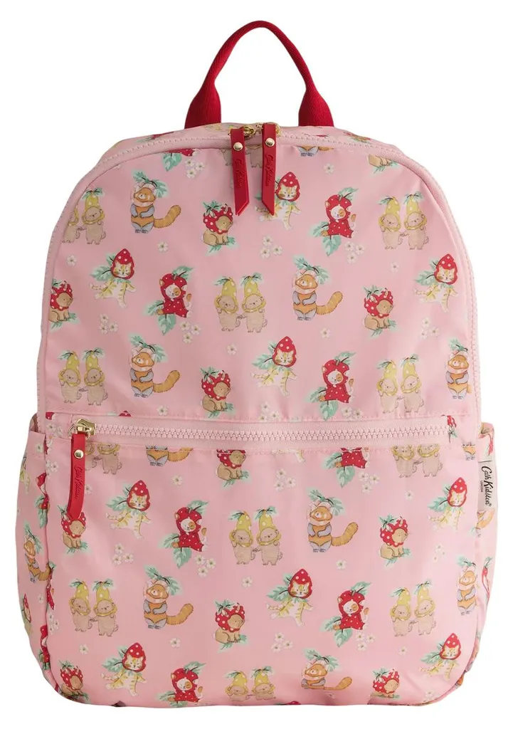 Sac à dos compact et pliable motif chat rose pour voyage et loisirs