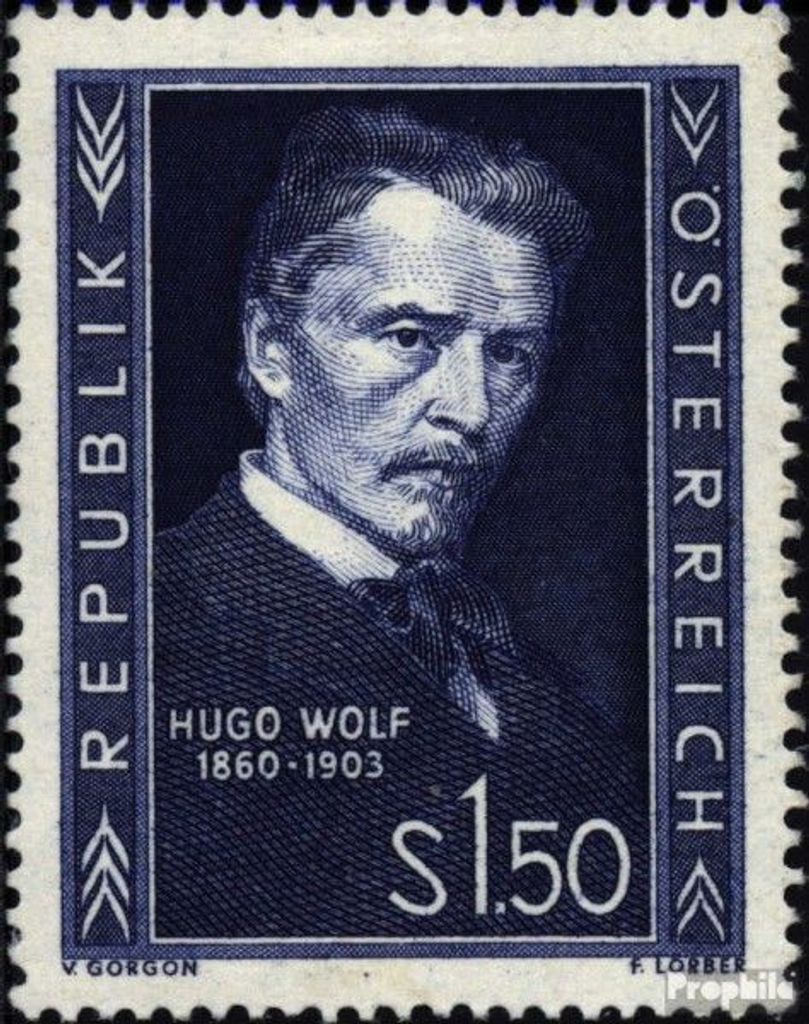 Briefmarken Österreich 1953 Mi 981 (kompl.Ausg.) postfrisch Hugo Wolf
