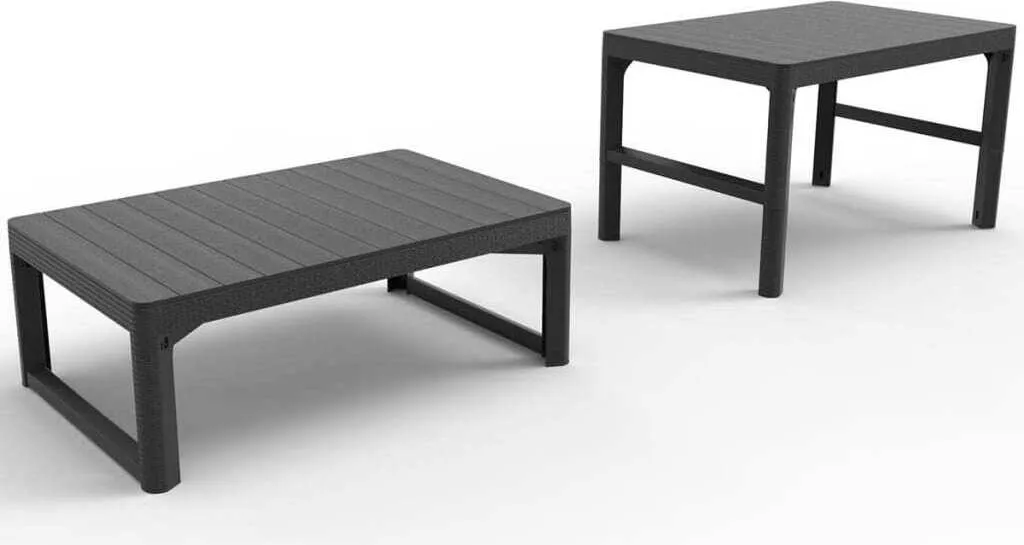 Table de jardin modulable Allibert Lyon 2 en 1 gris graphite - 26