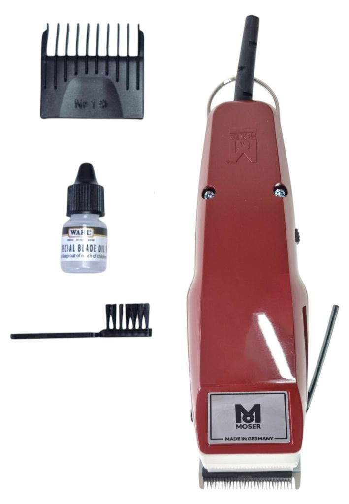 Strojky na vlasy Moser 1400 0,7–3 mm bordó (1400-0050) + Obrázek produktu 