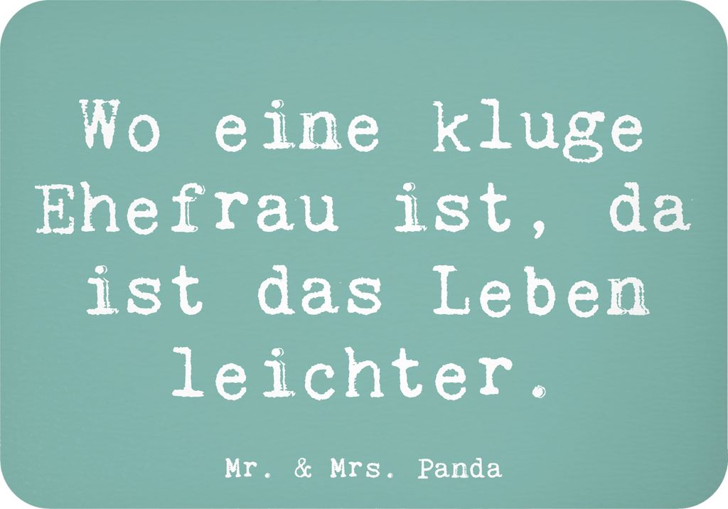 Mr. & Mrs. Panda Kühlschrankmagnet Spruch Kluge Ehefrau - Meeresbrise - Geschenk, Notizhalter, magnet, Unterstützung, Partnerschaft, Lebensqualit...