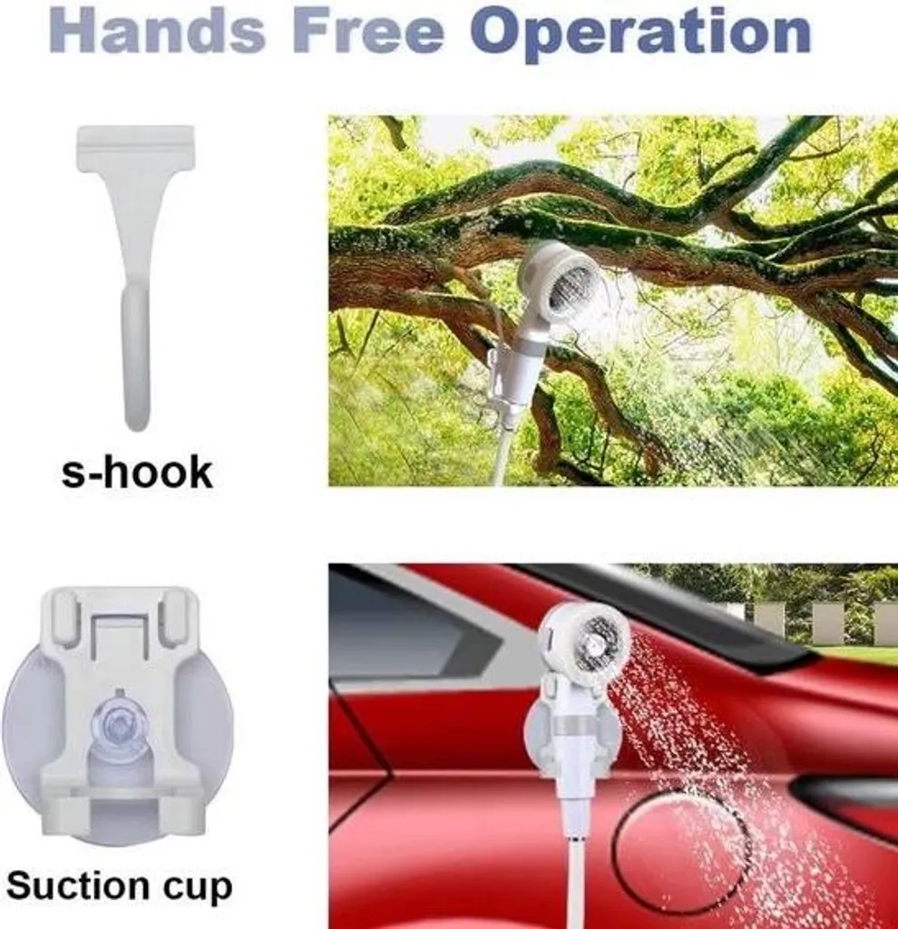 Pompe de douche camping portable rechargeable USB avec débit constant