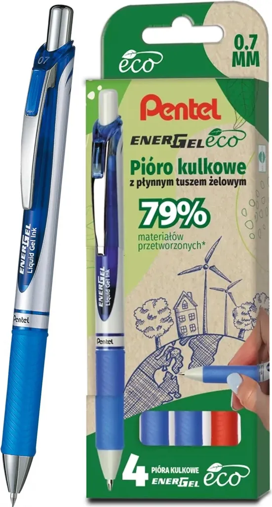 Pentel Energel Ricariche LR7 BL77/BL57/BL37 – Confezione Da 4 – Punta Metallica 0,7 Mm – Inchiostro Liquido Viola