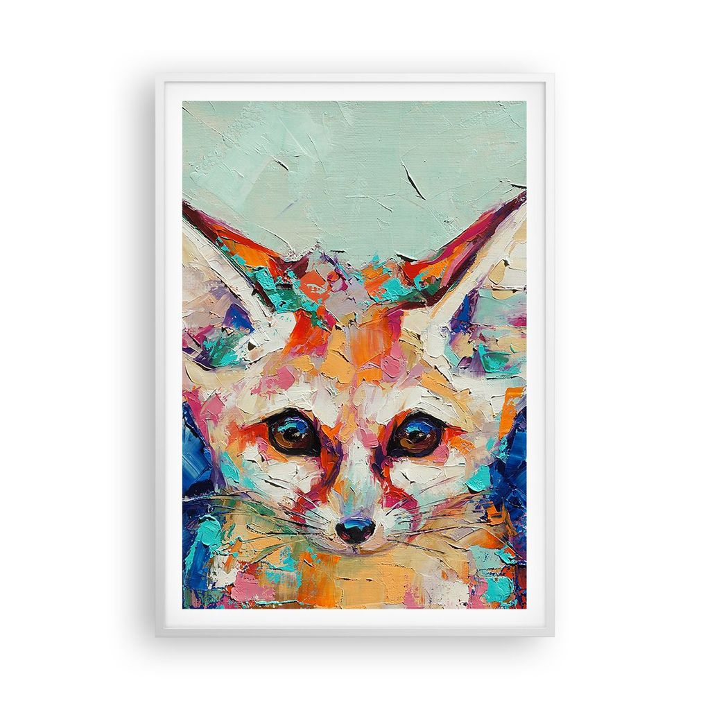 Gerahmtes Poster - Weißer Rahmen - Klein November Bunt - 70x100 cm - Wand Bild - Wanddeko - Wandbilder - Kunstposter - Wandposter - Bilderrahmen -...