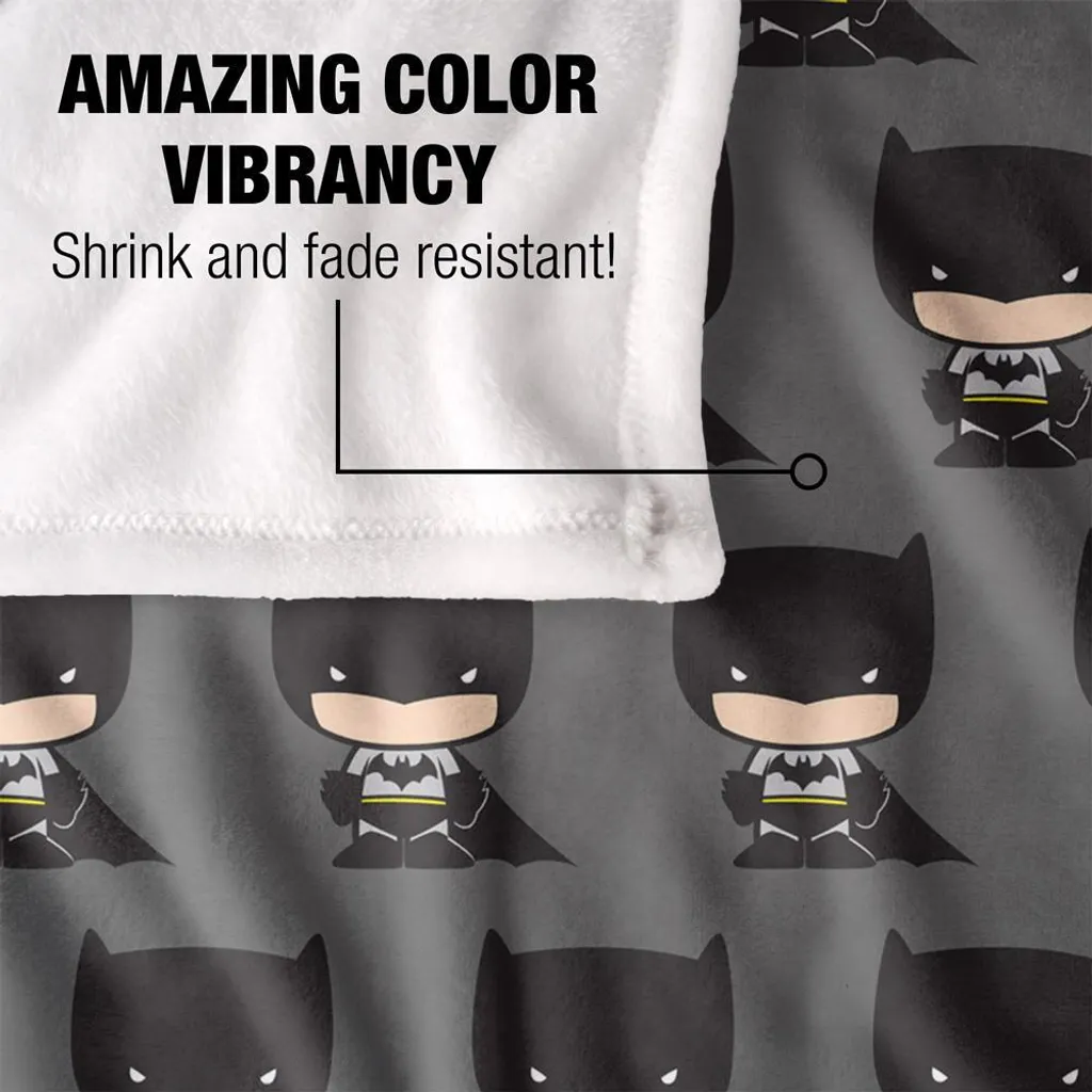 Couverture Batman Design Chibi TV18648 - Impression Répétée Haute Qualité