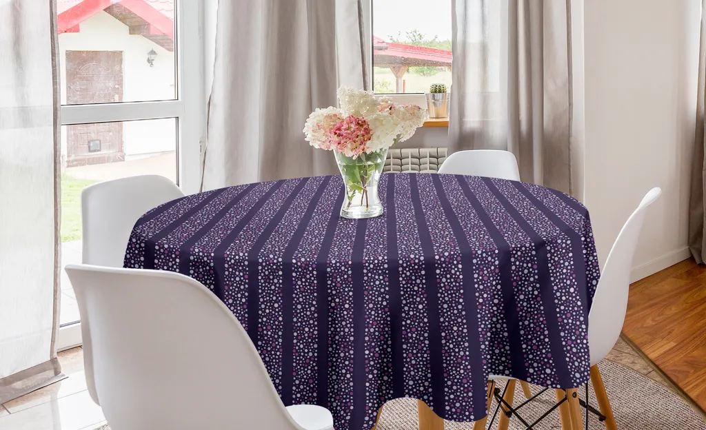 Tovaglia Rotonda 150 cm ABAKUHAUS Quarz Mauve - Design Moderno e Antimacchia