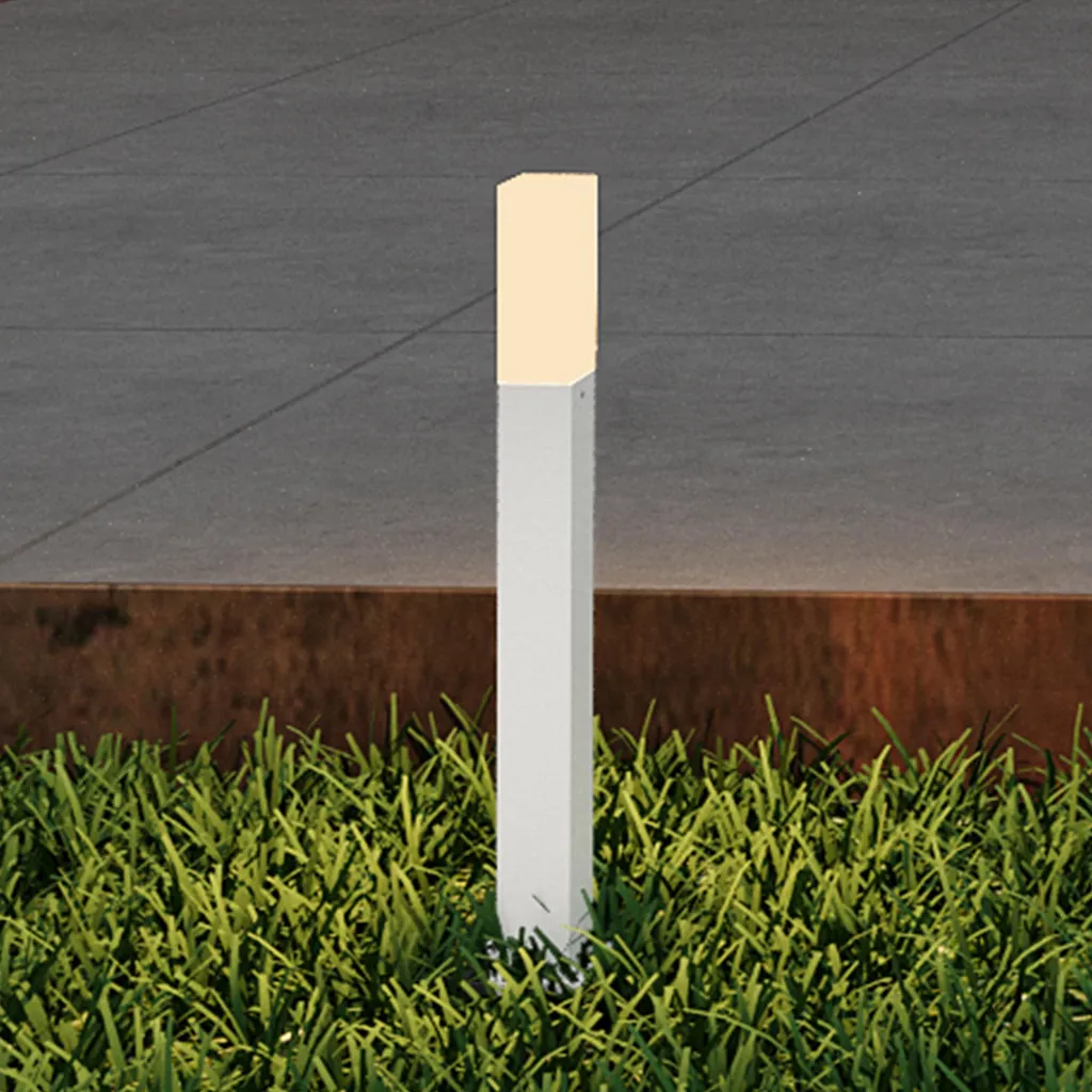 Lampe Extérieure Pied 3W IP65 Étanche 3000K Design Blanc Deus Lumina
