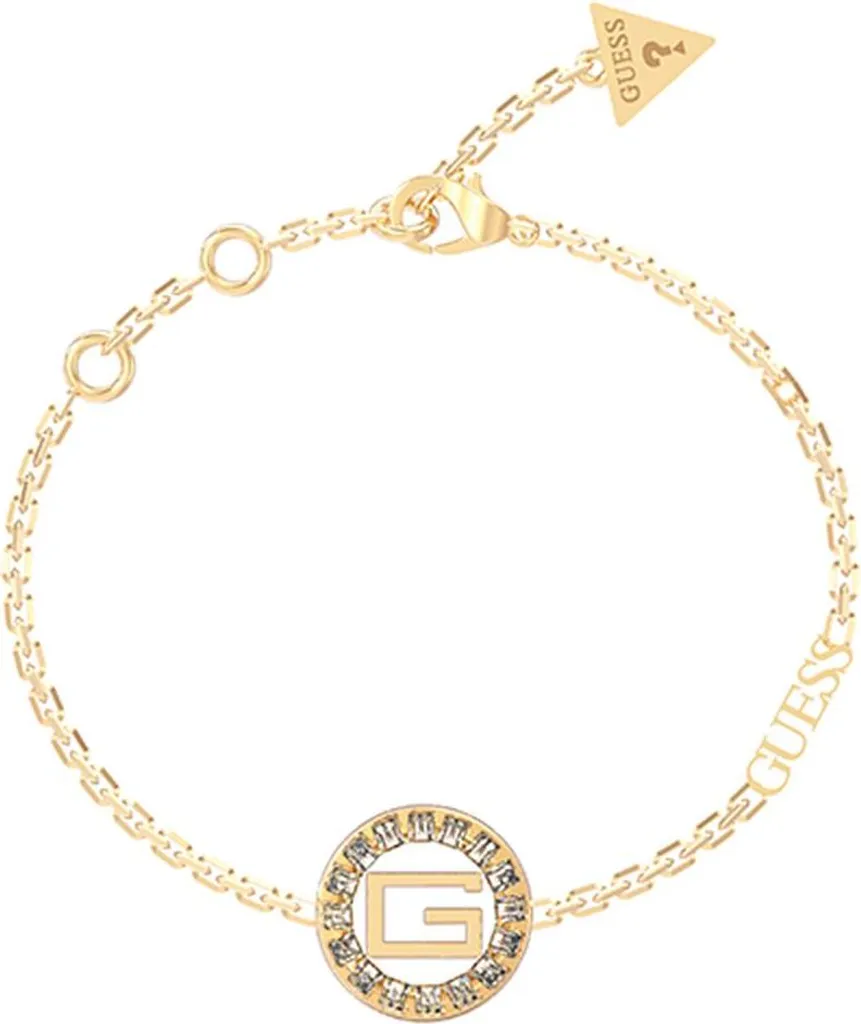 Jonc doré Guess pour femme JUBB03012JWYGS, bijou tendance en acier or