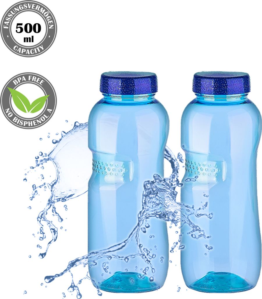 2x Kavodrink Trinkflasche 0,5 Liter