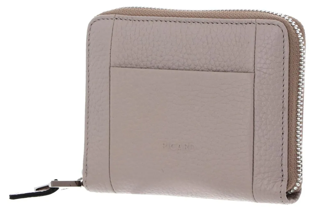 Porte-monnaie Compact PICARD Pure 1 en Cuir Taupe Fin pour vos Poches