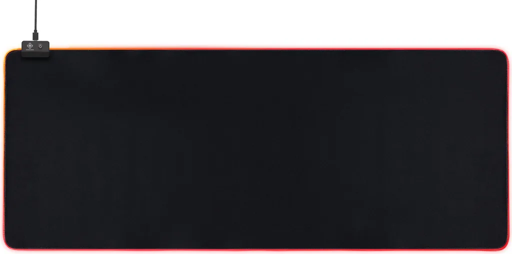 Tapis de souris Gamer RGB Grand Format Deltaco DMP310 Noir Bureau