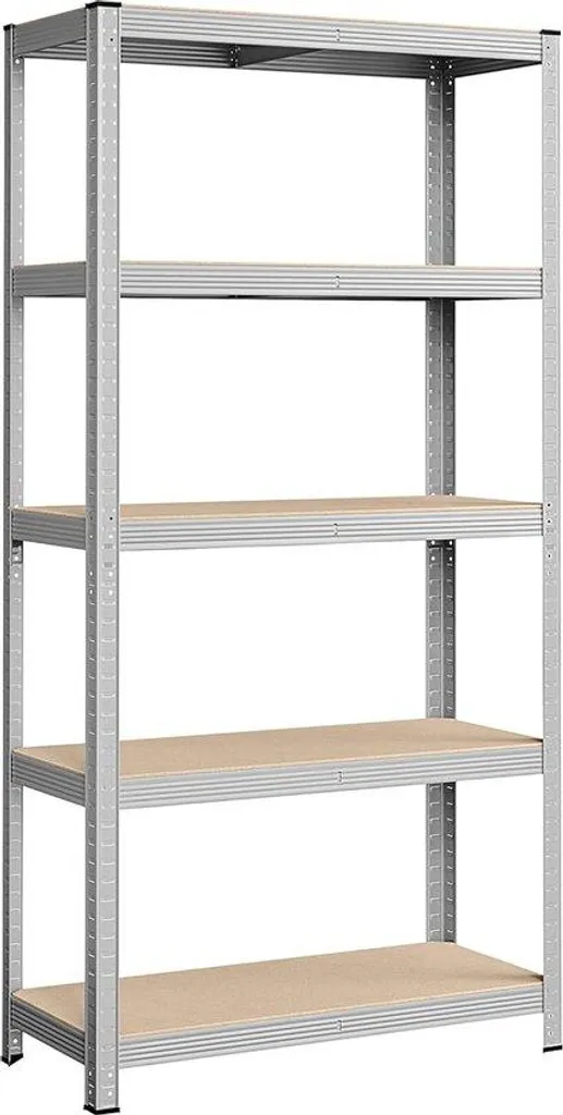 Étagère de garage et cellier 180x90x40 cm acier argent 5 niveaux robustes