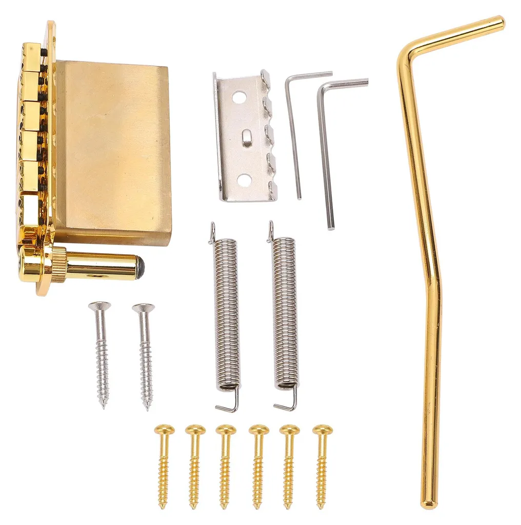 Pièce de rechange GA221 : Pontet vibrato laiton doré pour guitare ST