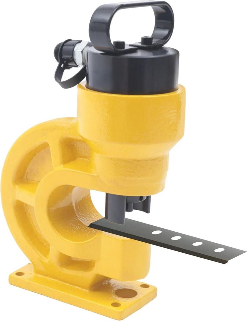 Hydraulische Stanzmaschine und Lochpresse - Kapazität 31 t - Set mit 4 Stanzmatrizen - Ausladung 9,5 cm - Für Kupfer, Eisen, Aluminium, Stahl - K...