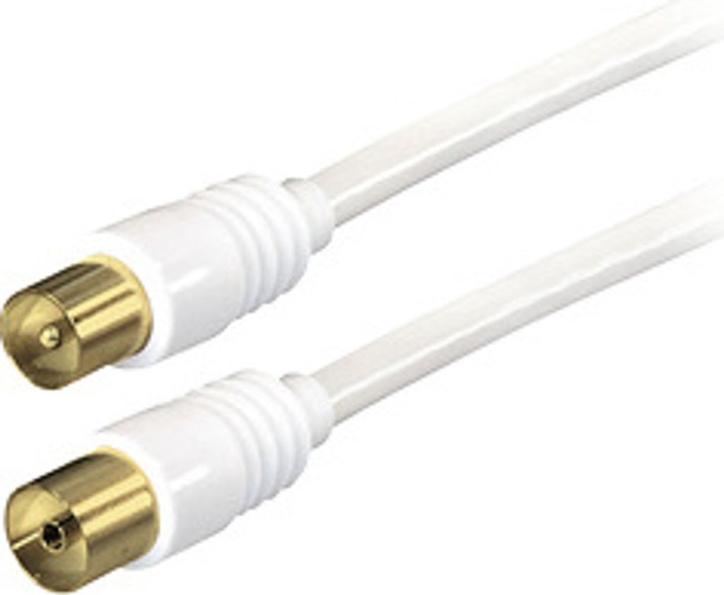 Transmedia Verbindungskabel; Antennenstecker gerade 9,5 mm - Antennenkupplung gerade 9,5mm, 10,0 m, FK 10 ZG