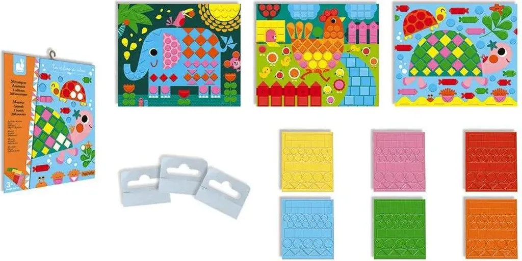 Mosaïque enfant sans colle pour activité manuelle propre et facile