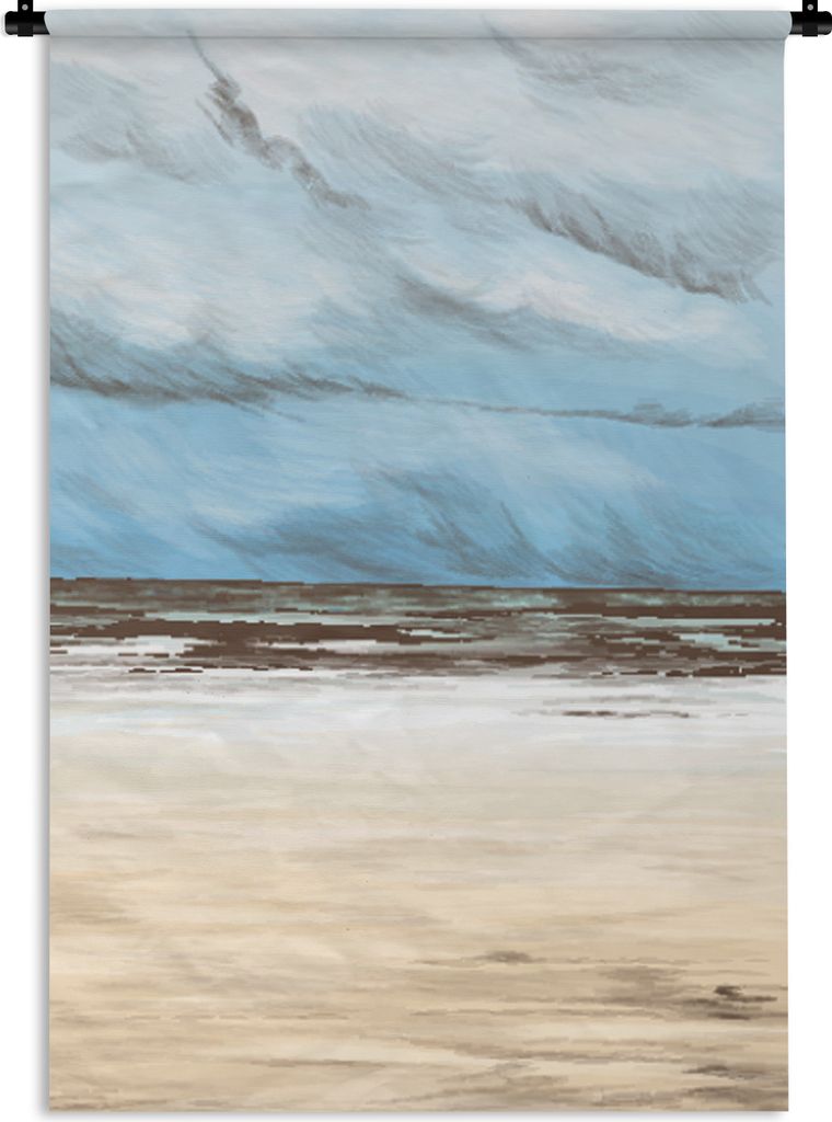 MuchoWow Wandteppich Wandbehang Himmel - Strand - Meer 90x135 cm Tapisserie Dekoration Wandtuch - Baumwolle - Wandskulptur