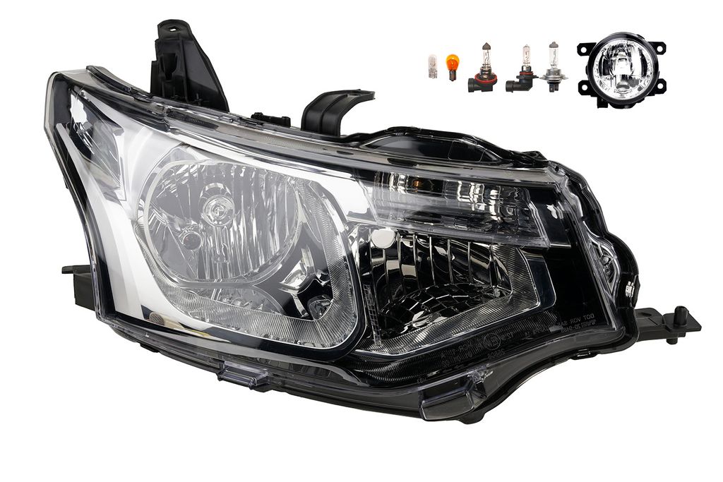 Johns, Scheinwerfer Halogen passend für Mitsubishi Outlander 12-15 H7 HB3 R +Nebel+Leu. 8301C198 8301D094 8321A365 6208V6 A4158200356 84503FJ000 1...