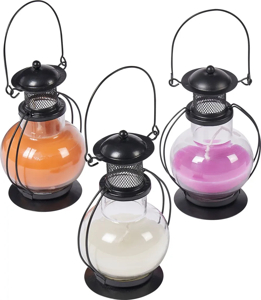 Bougies parfumées anti-coulée sous mini lanterne sécurisée