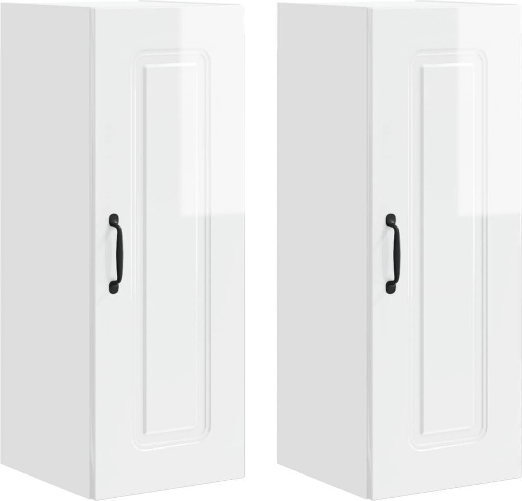 Geschirrspülerfront Kalmar 2 pcs Hochglanz Weiß 30 x 31 x 80 cm