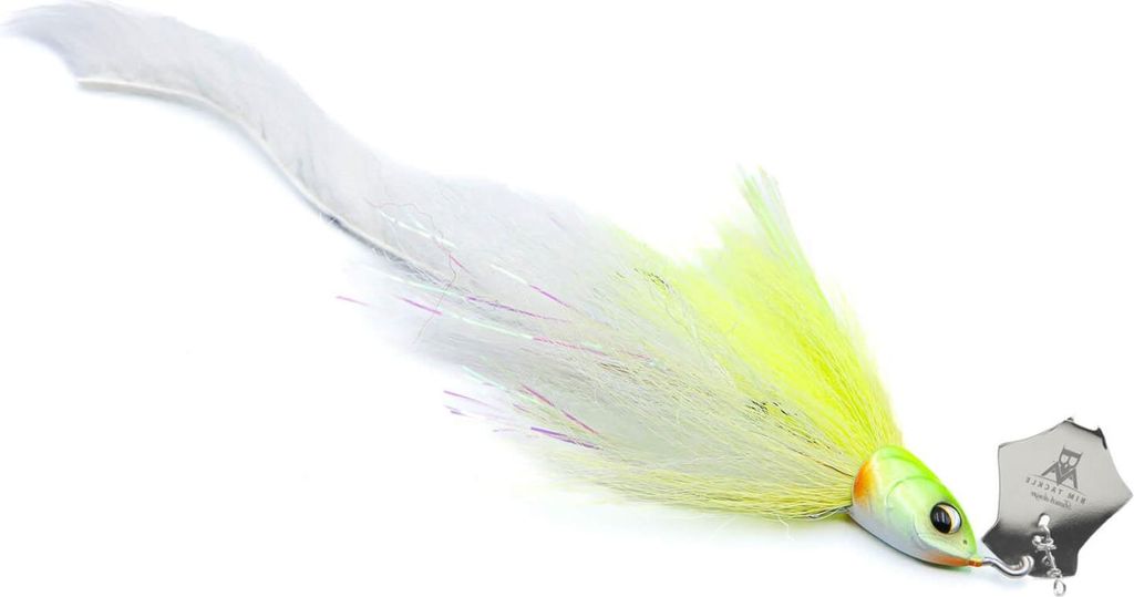 BIM Tackle Chacha Bait Mini Bladed Bucktail Jig Chart White