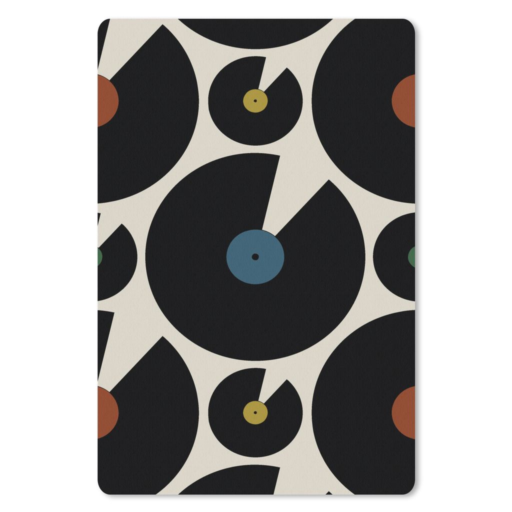 MuchoWow Mauspad Mousepad Musik - Platten - Muster 40x60 cm - Mousepads - Maus Mat - Pad - Mausunterlage - Schreibtisch Accesoire