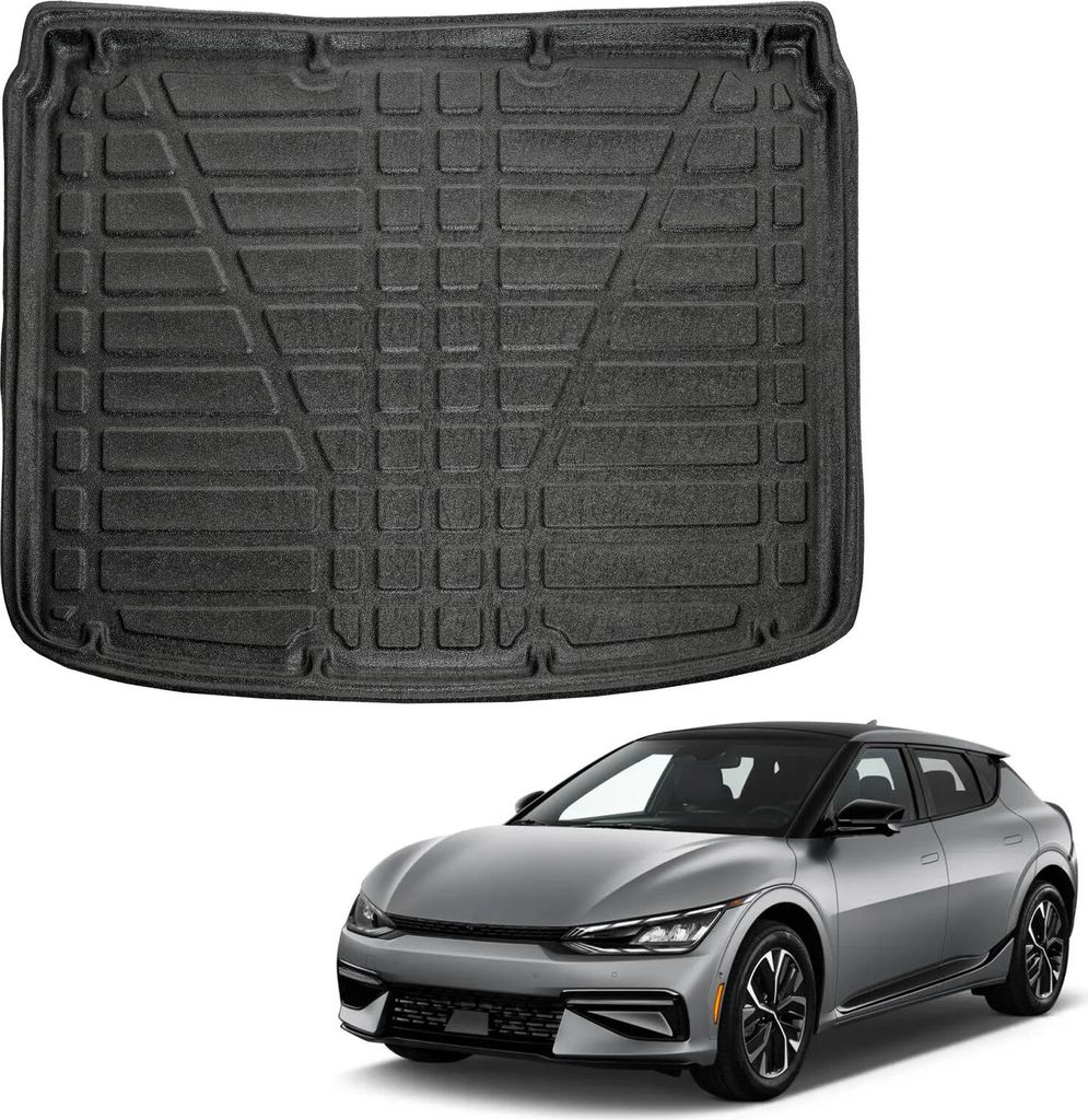 Tapis De Coffre Sur Mesure Pour Kia Ev3 Depuis 2024, Noir, Image du produit 