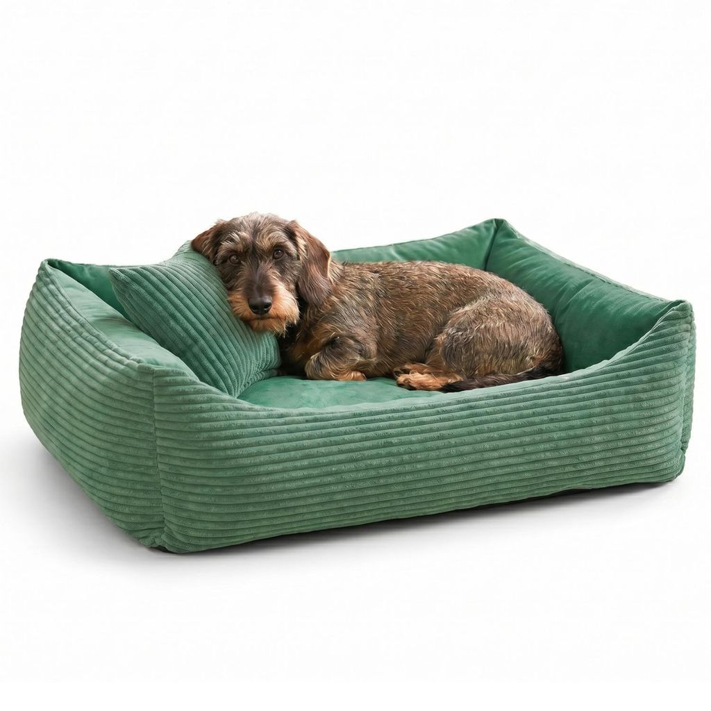 4L Textil MOLLY Kuscheliges Cord Hundebett mittelgroße und Produktbild 