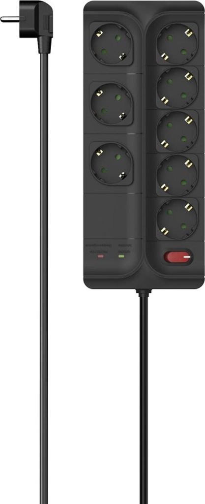 Hama Steckdosenleiste 8-fach, Schalter, 1,5m, Produktbild 
