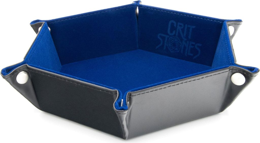 CritStones Faltbarer Würfelteller Blue