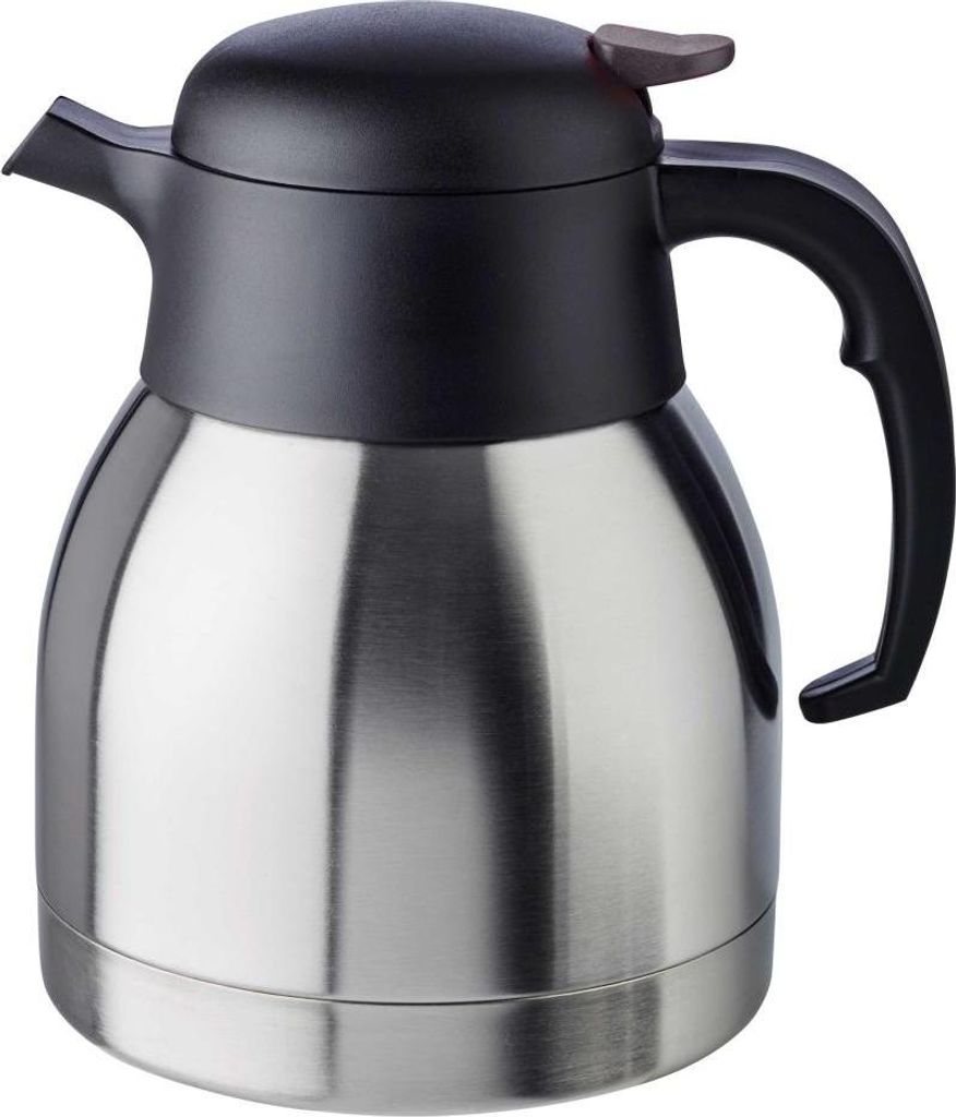 APS 10910 Isolierkanne ESSENTIAL, Edelstahl, doppelwandig, für 8 Tassen (1 Liter), Drehverschluss