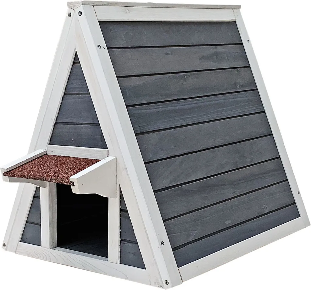 Abri chat sécurité anti-prédateur Maisonnette bois avec porte de secours