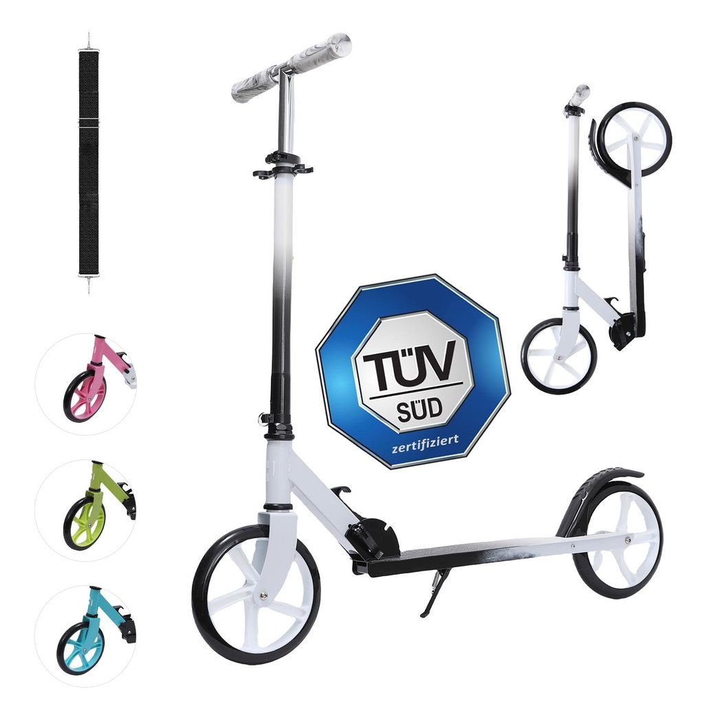 Habib Kinderroller 200mm Cityroller | Klappbar & bis 100kg: Weiß