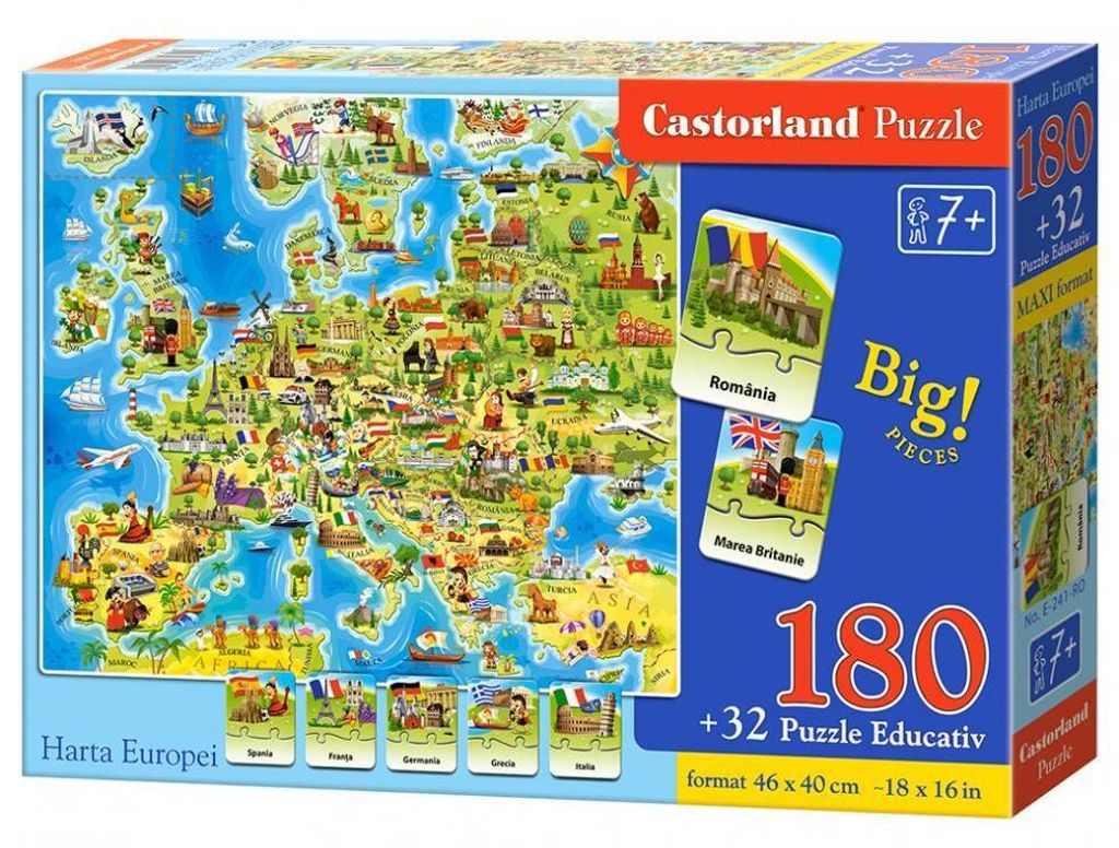 Puzzle mit 180 Teilen: Karte von Europa E241