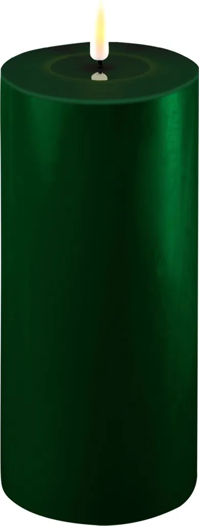 Candela LED Verde Bosco 10x20 - Luce Calda per Meditazione e Relax