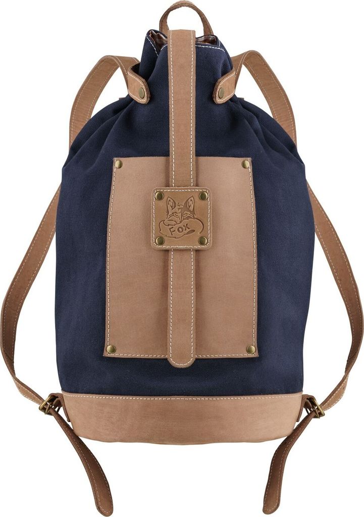 Oos Duffle City Leder Canvas Rucksack Marine