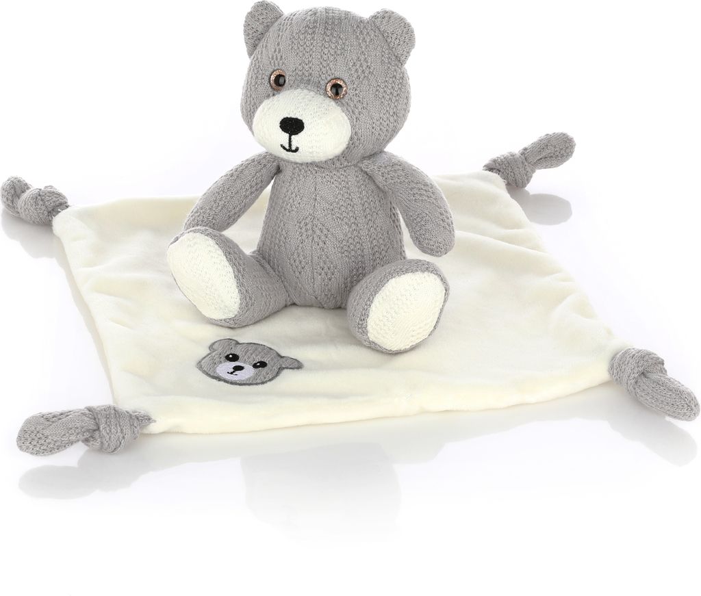 Nordstern Kuscheltier mit Schmusetuch - Babygeschenk für Mädchen und Jungen zur Geburt in Strickoptik - Erstausstattung Schmusetier und Schnuffel...