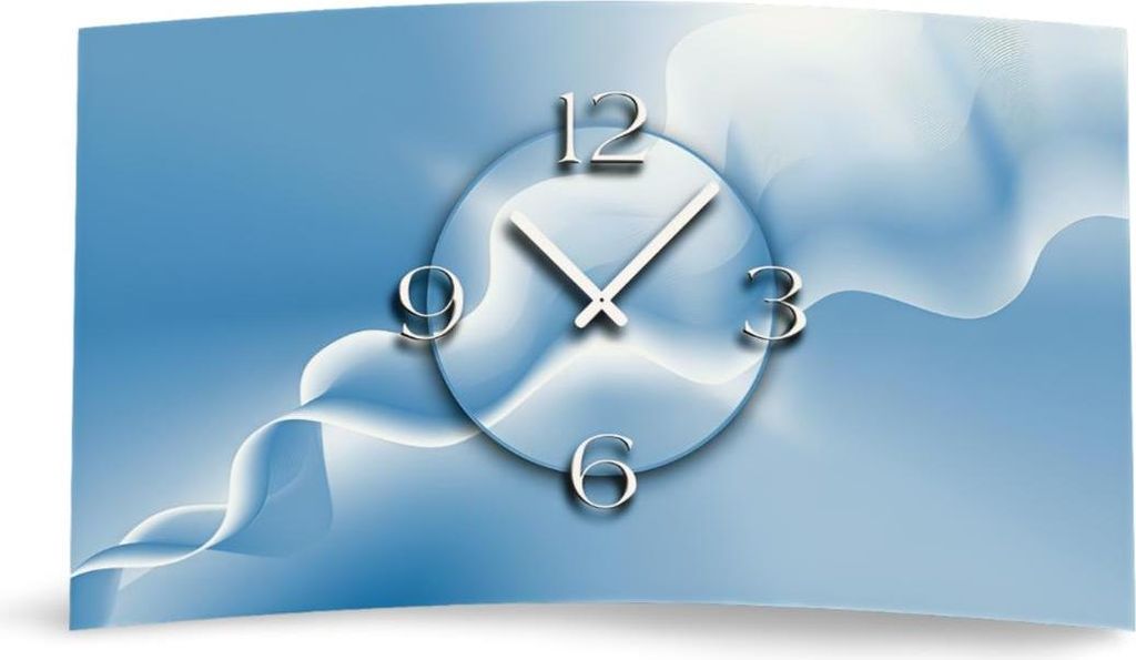 Digital Designer Art abstrakt rauch Designer Wanduhr modernes Wanduhren Design leise kein ticken DIXTIME 3DS-0383