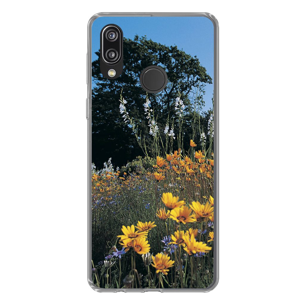 MuchoWow Handyhülle Schutzhülle Hülle für Huawei P20 Lite (2020) Blumen - Natur - Farbe Silikon Softcase Handy Hülle - Kartenhalter