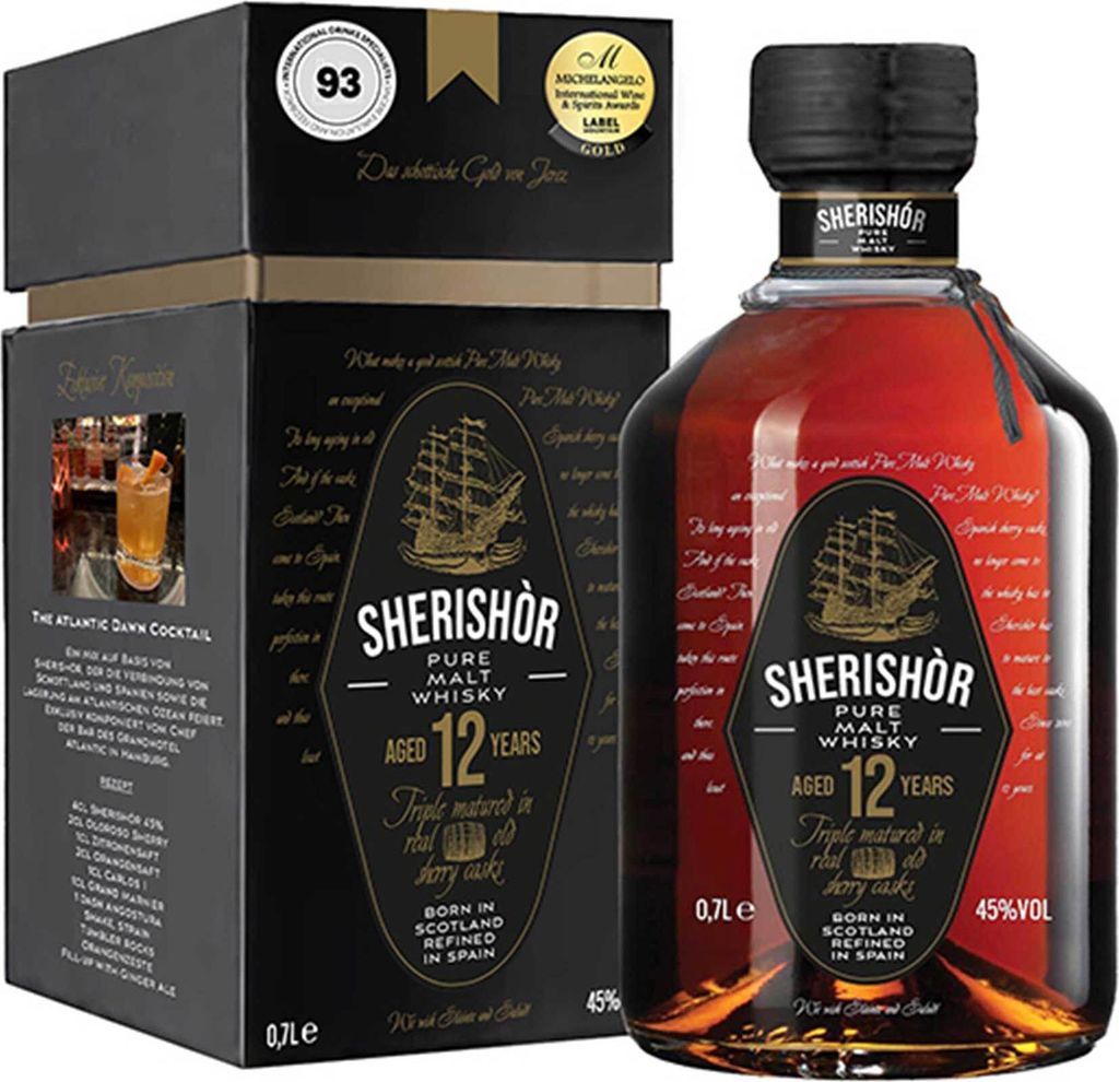 SHERISHÒR 45% Whisky 700ml von The rare cask company Produktbild 
