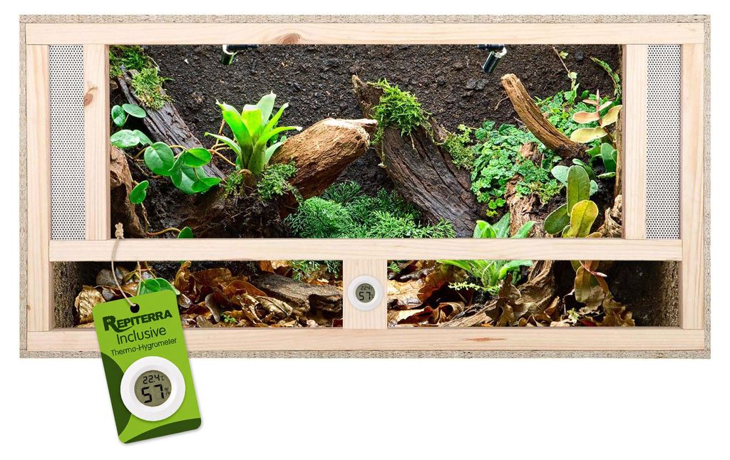 Repiterra® Terrarium Frontbelüftung Holzterrarium OSB Holz Produktbild  KI-generiertes Bild