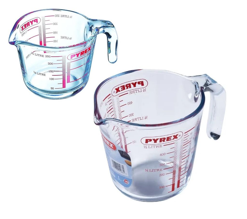 Pyrex Messbecher 2er Set Glas 0,25l 0,5l